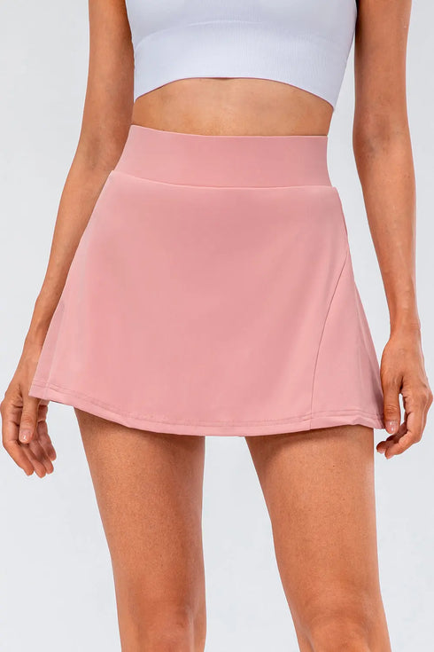 'Maryam' High Waist Pleated Active Skirt - Celes Fashion